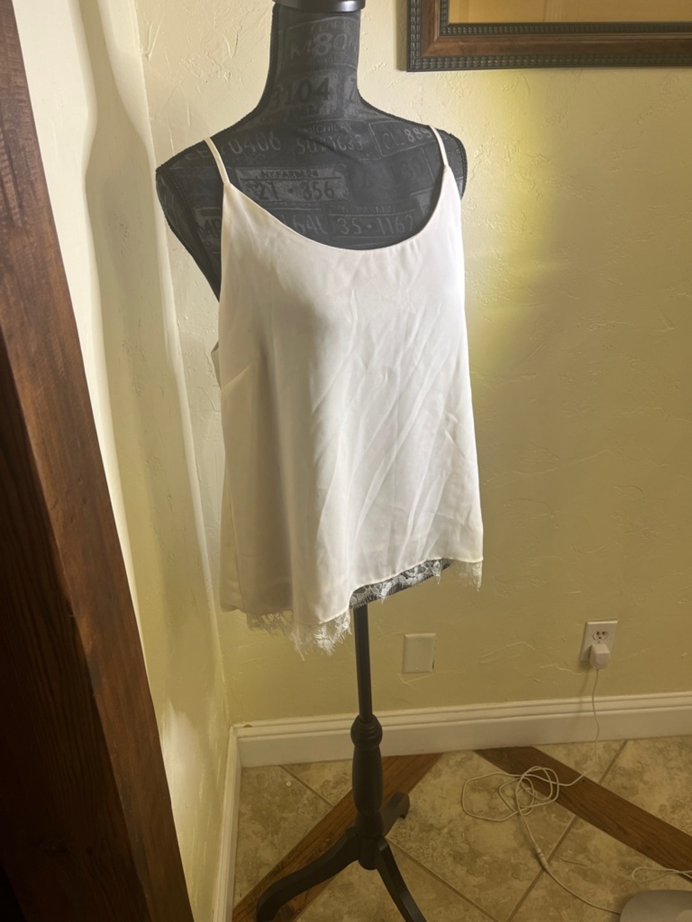 Rachel Zoe Ivory Lace-Trim Camisole